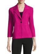 One-button Knit Jacket, Pink