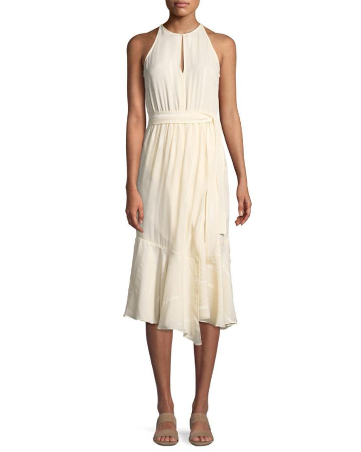 Asymmetric Silk Tank Dress