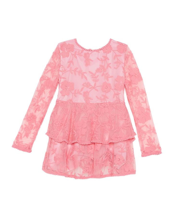 Ember Long-sleeve Lace Dress,