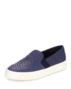Berlin Python-embossed Skate Sneaker, Blue