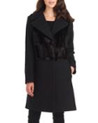 Mink Fur Wool-blend Coat
