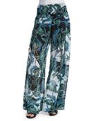 Ikebana Printed Samurai Pants,