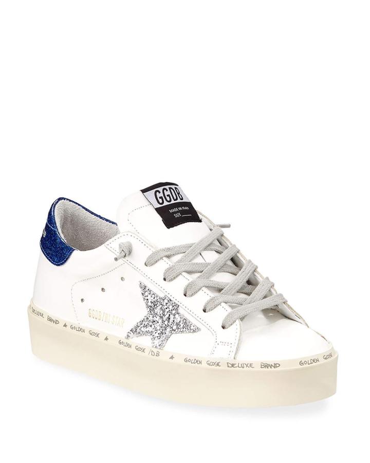 Hi Star Glittered Leather Platform