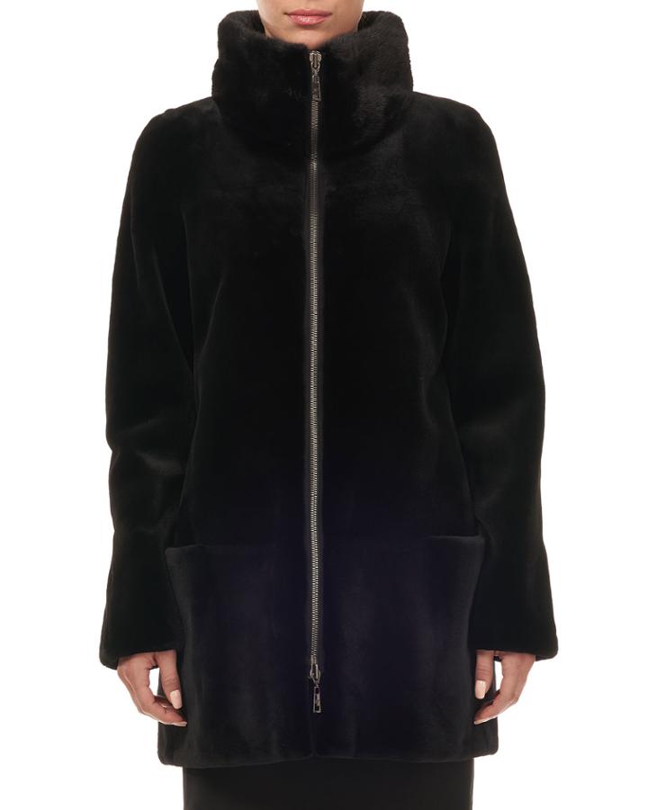 Mink Fur Zip Front