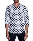 Men's Modern-fit Polka-dot Long-sleeve