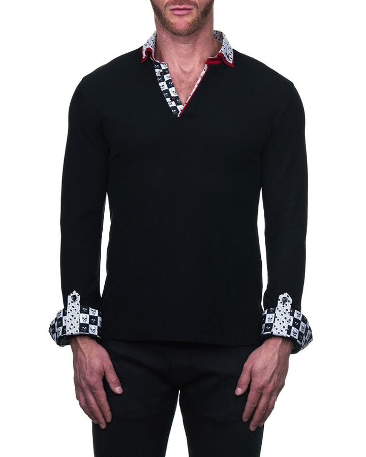 Men's Newton Polo Shirt - Dc Geo Black