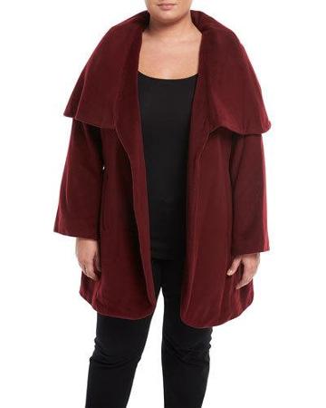 Wool-blend Hooded Coat,