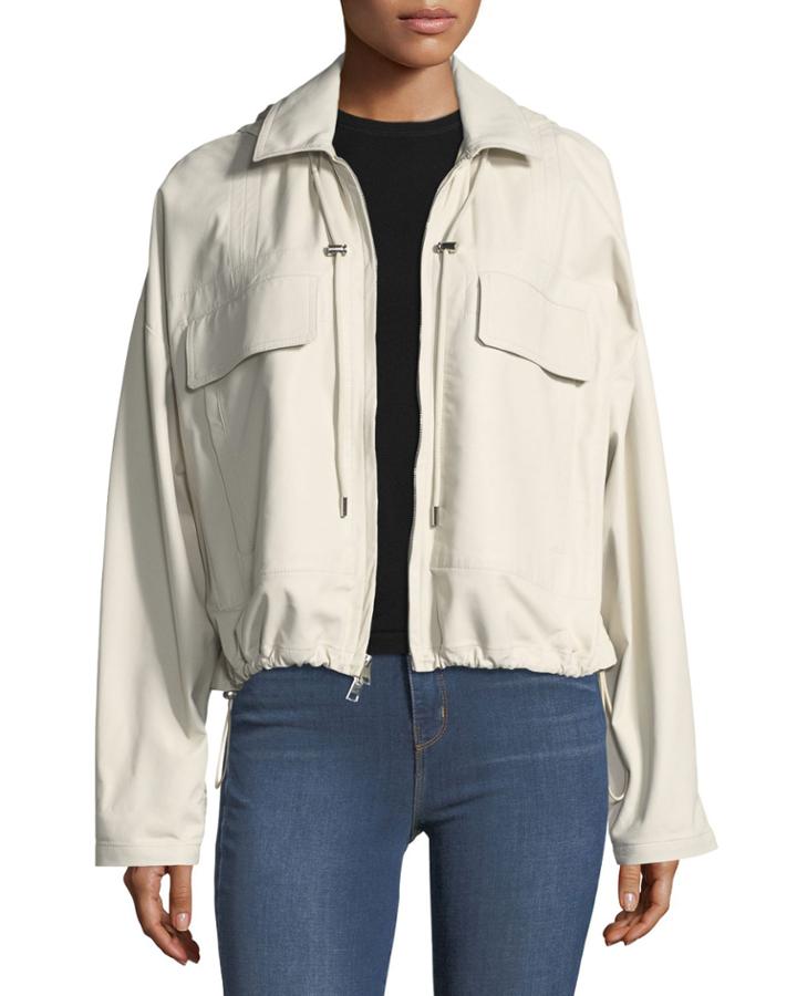 Hooded Cropped Anorak Napa