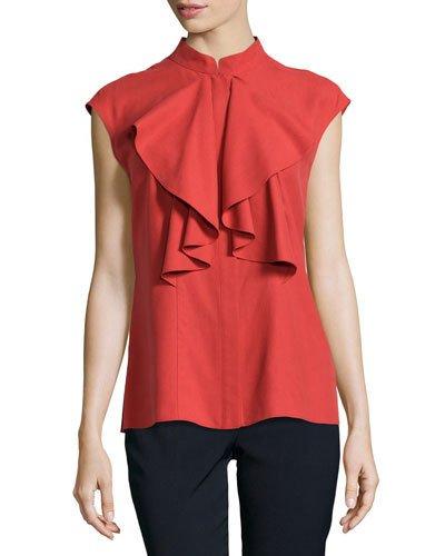 Malin Ruffled Cap-sleeve Blouse