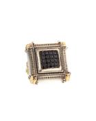 Silver & 18k Square Mother-of-pearl &