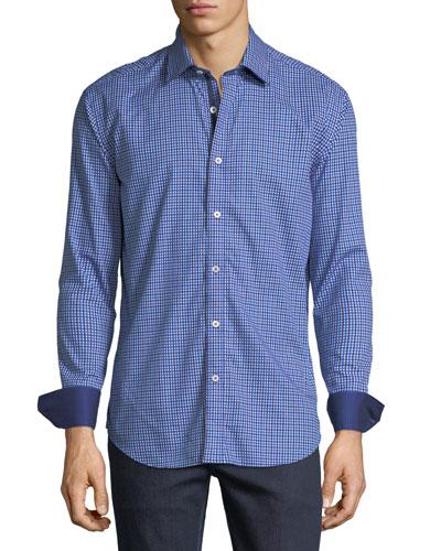 Shaped-fit Plaid Cotton