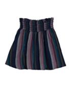 Girl's Stripe Flared Skirt,