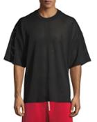 Men's Oversized Mesh Crewneck T-shirt