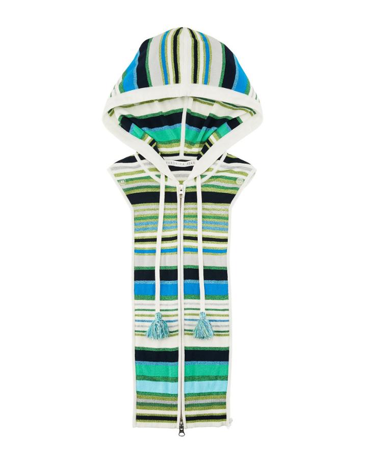 Lupe Striped Zip-front Hoodie Dickey