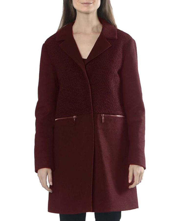 Mixed Fabric Coat