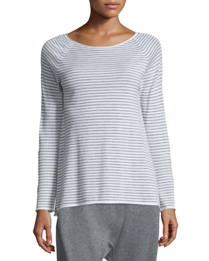 Cashmere Striped Wool Tunic