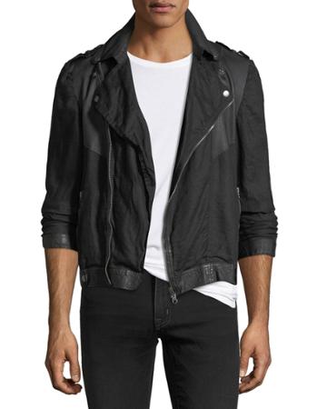 Leather-trim Linen