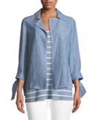 Grant Open-front Italian-linen Jacket