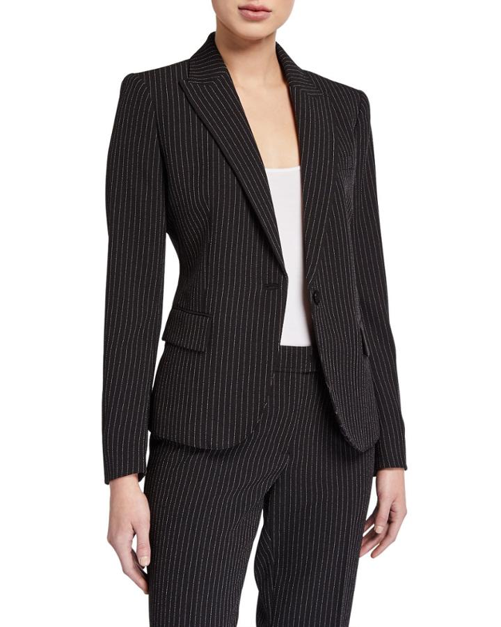 Crepe Pinstripe Peak