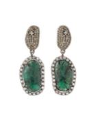 Diamond Emerald-drop Earrings