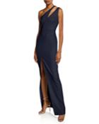 Roxy One-shoulder Body-con Gown W/ Front