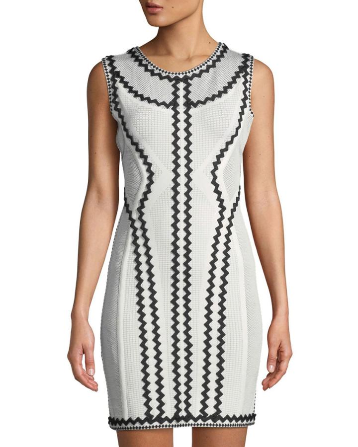 Imaan Pointelle Zigzag Bandage Dress