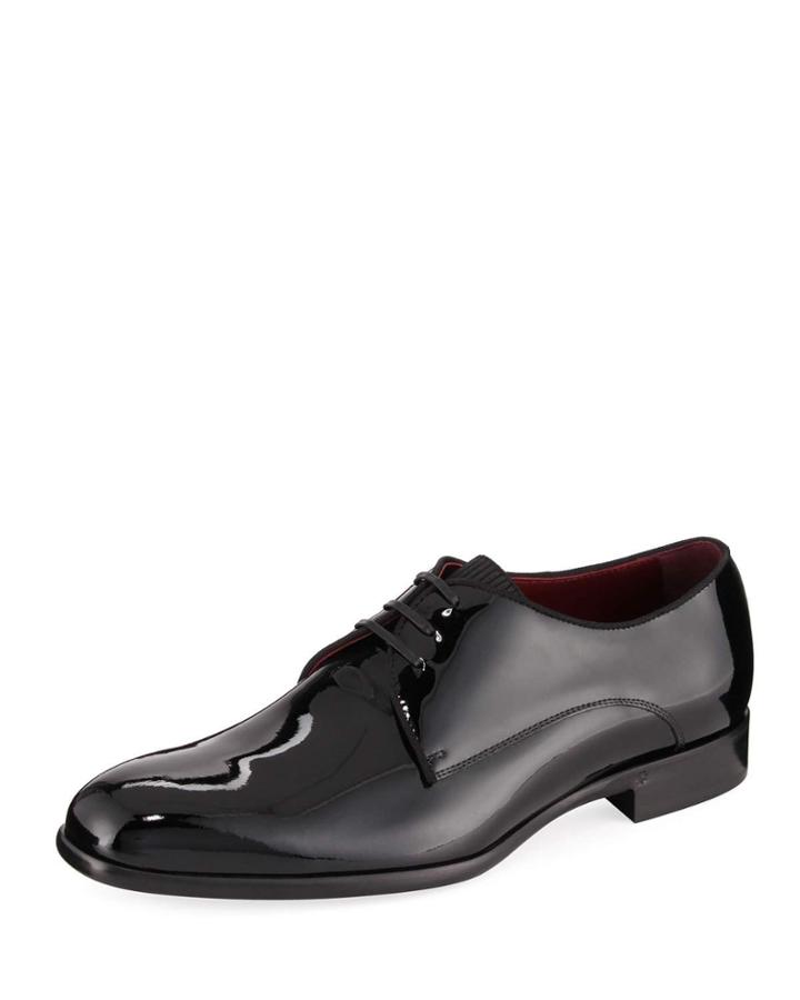Men's Patent Lace-up Dress