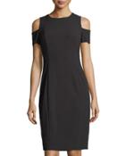 Cold-shoulder Crepe