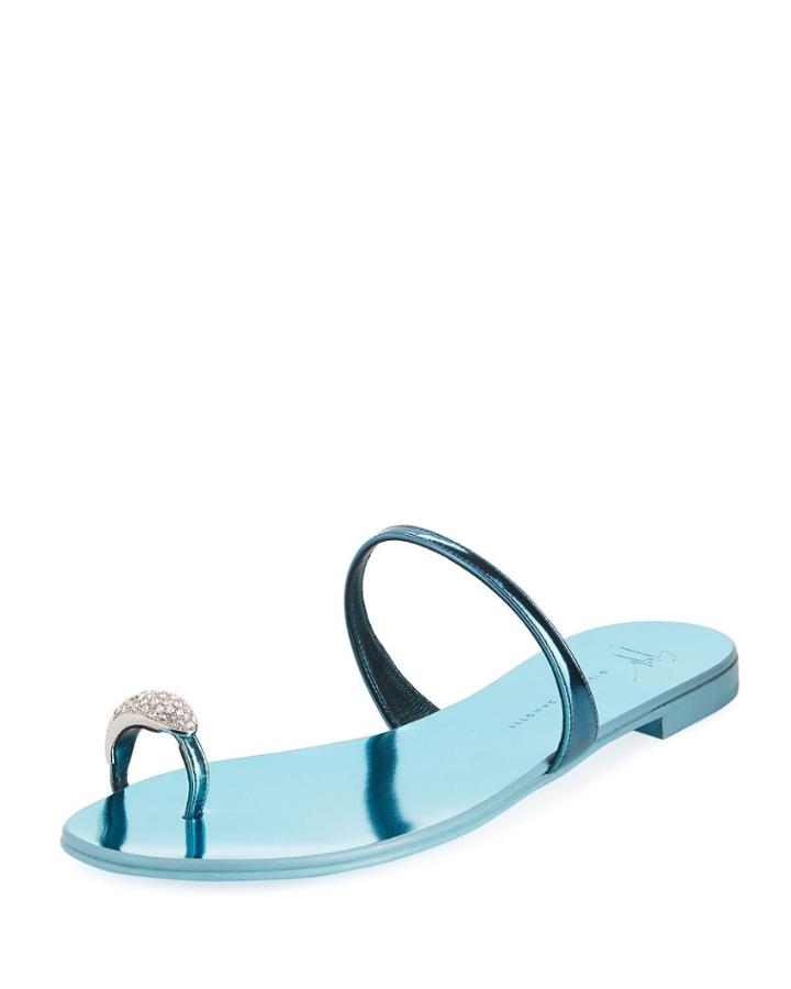 Crystal-embellished Flat Toe-ring