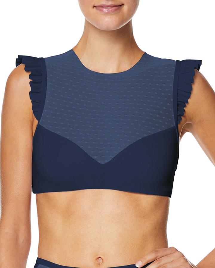 Chateau Flutter-sleeve Mesh Dot