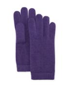 Portolano Basic Cashmere Knit Gloves, Purple, Women's,