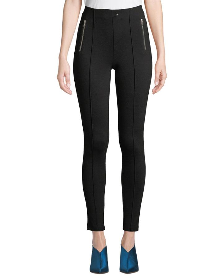 High-waist Zip Skinny