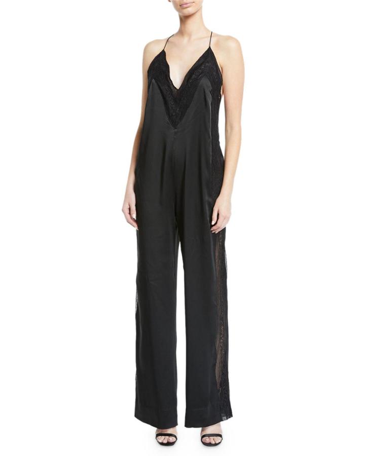 Lingerie Sateen Jumpsuit With
