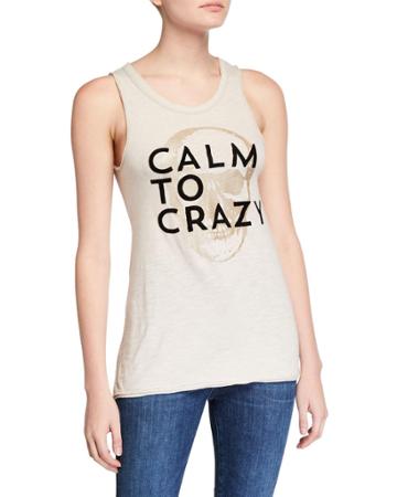 Calm To Crazy Skull Graphic Tank