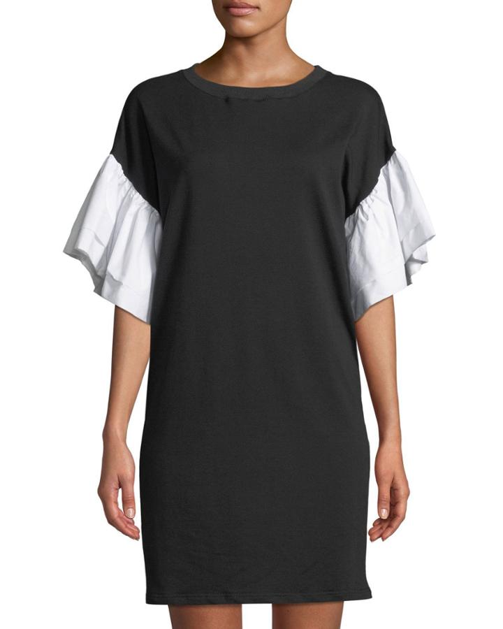 Tiered-sleeve Jersey Dress