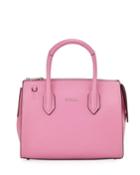 Pin Small Leather Satchel Bag, Pink