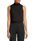 Ribbed Turtleneck Crop Top