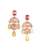 Multi-drop Chandelier Earrings, Pink