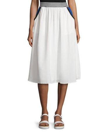 Colorblock A-line Midi