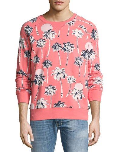 Marvin Hawaii Crew-neck Sweatshirt, Coral