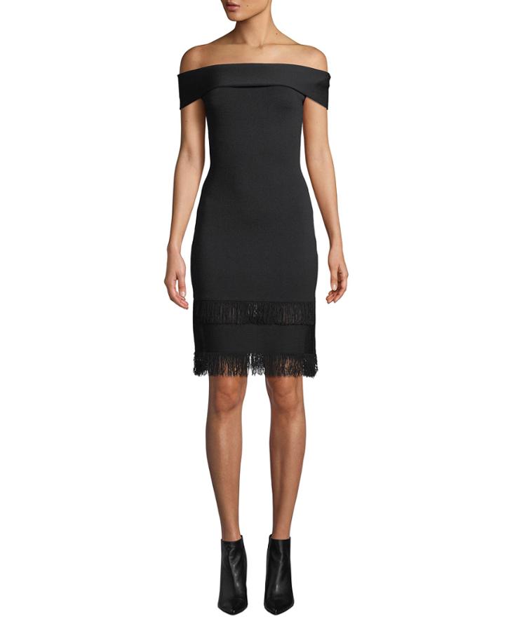 Serena Off-shoulder Fringe Dress