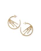 Metallic Thorn Hoop Earrings