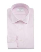 Men's Fashion Check Cotton Dress Shirt, Pink/white