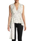 I Can Count On You Printed Wrap Top