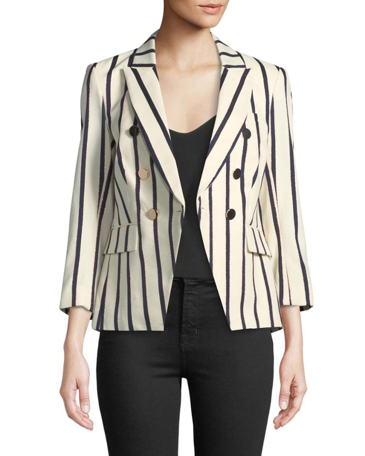Empire Striped One-button Dickey Jacket