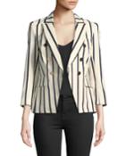Empire Striped One-button Dickey Jacket