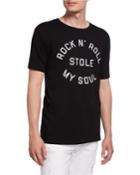 Rock N Roll Stole My Soul Graphic Short-sleeve T-shirt