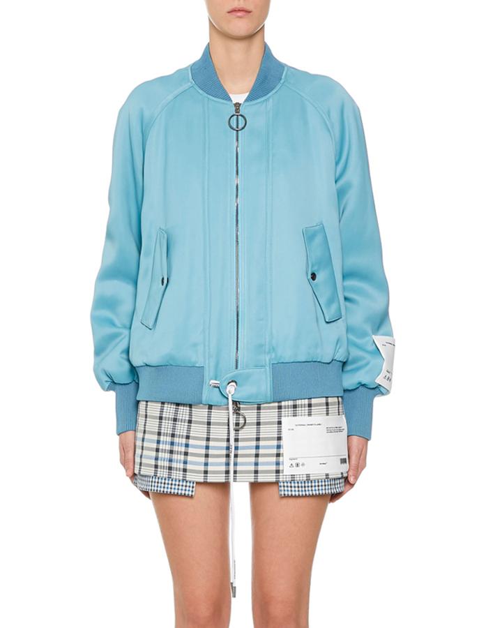 Fluid Satin Bomber Jacket