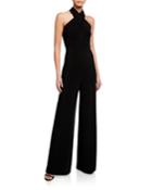 Chasidy Cross-front Halter Jumpsuit