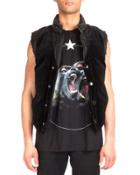 Nylon Puffer Vest With Velvet
